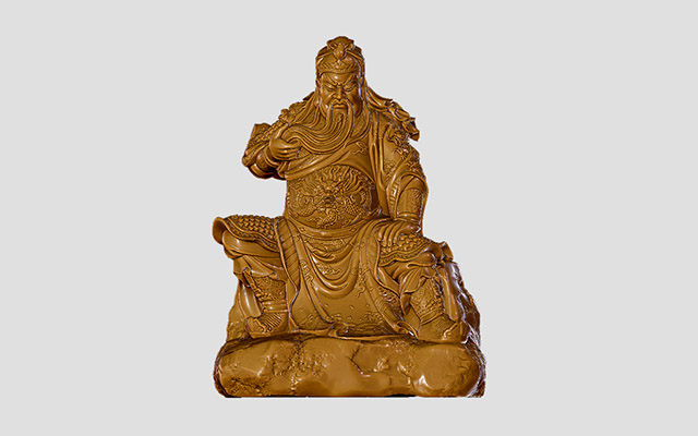 【關(guān)公坐像】五軸玉雕機 立體精雕圖紙YD-RW1010