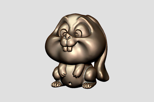 【卡通兔子】工藝品雕刻機立體動物精雕圖紙Y