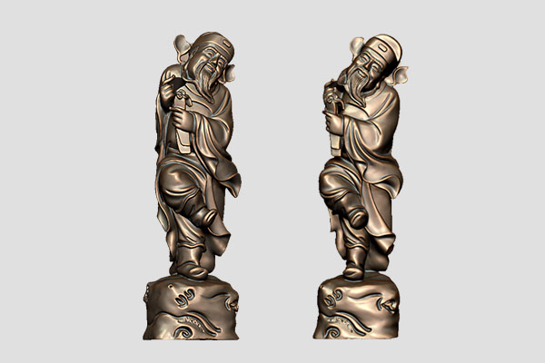 【八仙曹國舅】五軸數控雕刻機立體精雕圖紙Y