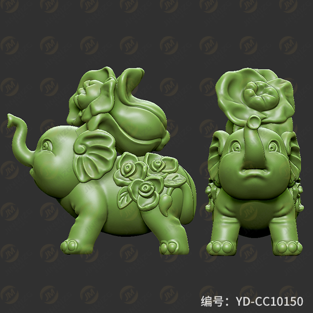  【白菜象】玉雕機立體浮雕圖紙YD-CC10150