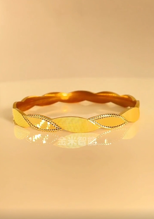 一葉暴富手鐲-金米智能五軸首飾車花雕銑機